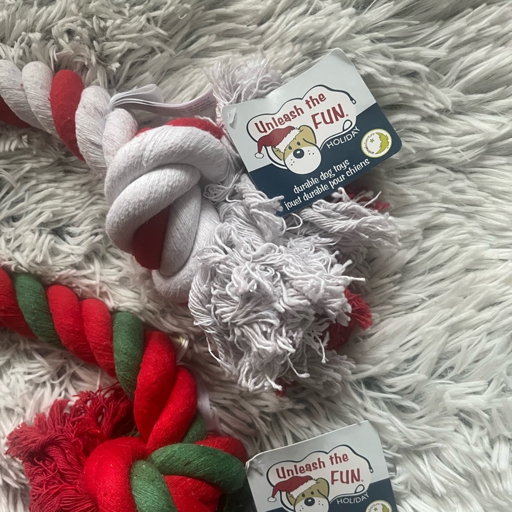 Unleash the Fun Holiday Dog Rope Toy - Set of 2